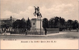 Argentina Buenos Aires Monumento a San Martin Vintage Postcard C115