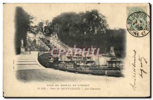 Old Postcard Views From Network & # 39Ouest Du Parc Saint Cloud Cascades