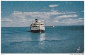 Passing Ships , Saquenay trip , Quebec , Canada , PU-1955