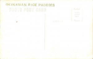 aa 722 Okinawan Japan Rice Patties RPPC 1950-60 Postcard