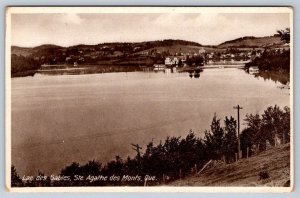 Lac des Sables, Ste Agathe des Monts Quebec Canada, Antique Sepia Postcard #2