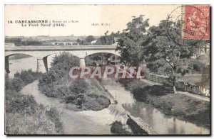 Postcard Old Carcassonne Aude's Bonus Pont Neuf in 1844