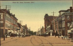 Norwalk OH Main St. East c1910 Postcard