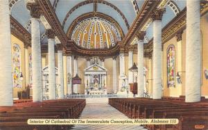 Mobile Alabama~Cathedral Basilica of the Immaculate Conception-Interior~1940s Pc