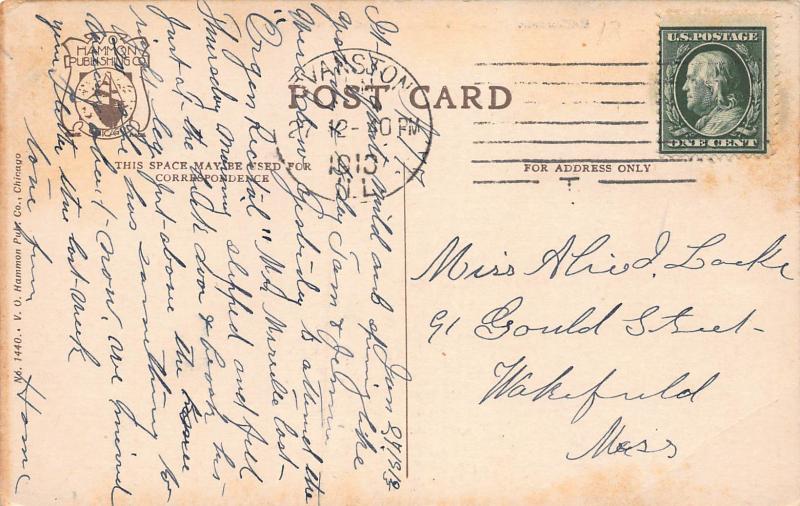 Exchange Building, Union Stock Yards, Chicago, Illinois, Early Postcard, Used