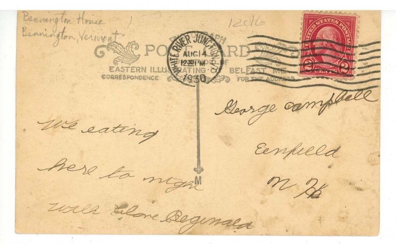 VT - Bennington. Bennington House   RPPC