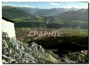 Modern Postcard Innsbruck Seegrube Hafelekar and the Alps Teleferique