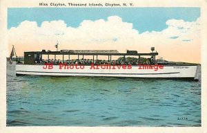 Excursion Steamer Miss Clayton in the Thousand Islands New York