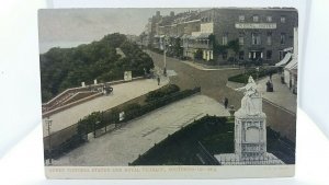 Vintage Postcard Queen Victoria Statue & Royal Terrace Southend On Sea Essex