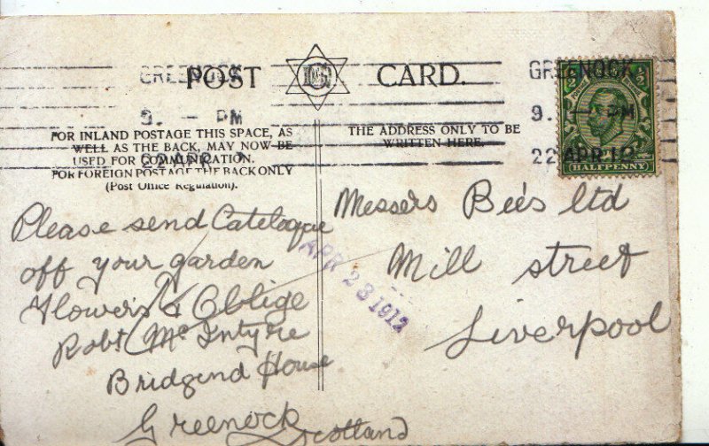 Genealogy Postcard - Messers Bee's Ltd - Mill Street - Liverpool - Ref 3867A