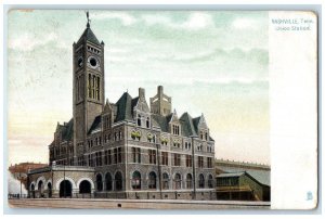 1911 Union Station Exterior Roadside View Nashville Tennessee TN Posted Postcard