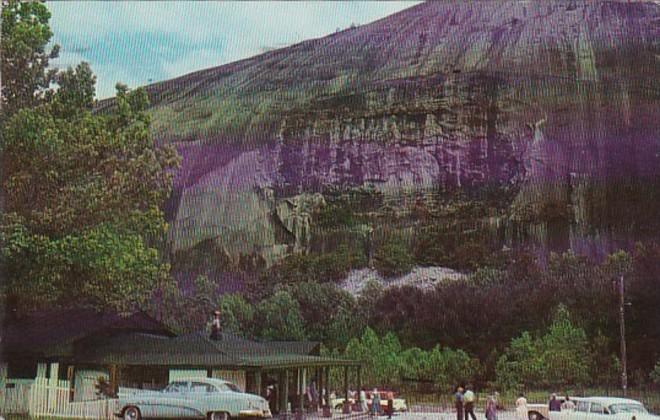 Georgia Atlanta Carvings On Stone Mountain 1962