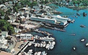 Maine Boothbay Harbor Airview Showing Public Landing