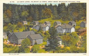 TN, Tennessee   LE CONTE LODGE Great Smoky Mountains  ROADSIDE  c1940's Postcard