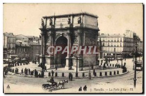 Old Postcard Marseille La Porte d'Aix