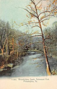 PHILADELPHIA~WISSAHICKON CREEK-FAIRMONT PARK~1900s ROTOGRAPH TINT PHOTO POSTCARD