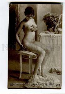 257127 NUDE Belle Lady w/ FLY by GUILLAUME vintage SALON PC