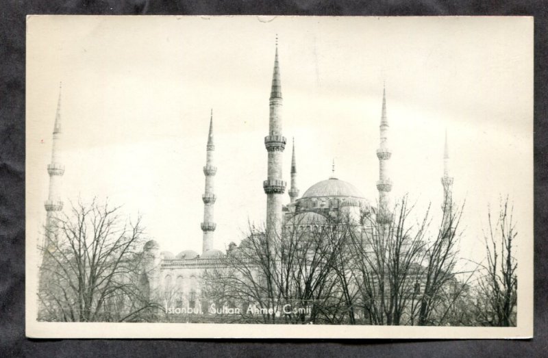 dc949 - ISTANBUL Turkey 1940s Mosque. Real Photo Postcard