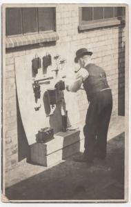 Social History; Professional Looking Gent With Electrical Apparatus RPPC Unused 