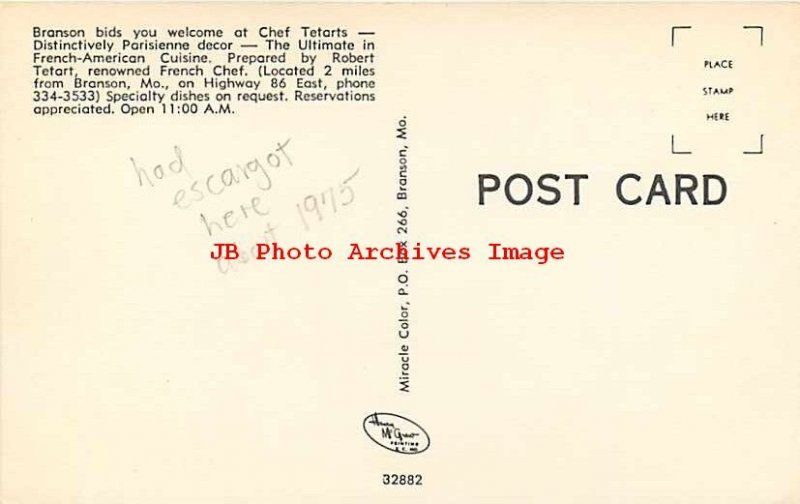 215797-Branson, Missouri, Chef Tetarts Restaurant, Interior View