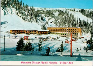 Sunshine Village Banff Alberta AB Village Inn Vintage UNUSED Postcard F44