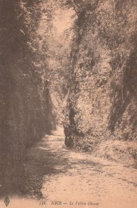 Vintage Postcard Le Vallon Obscur Pathways Between The Rocks Nice France