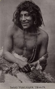 chile, Tierra del Fuego, indio Aiacaiufa, Indian Male (1910s) Postcard (1)
