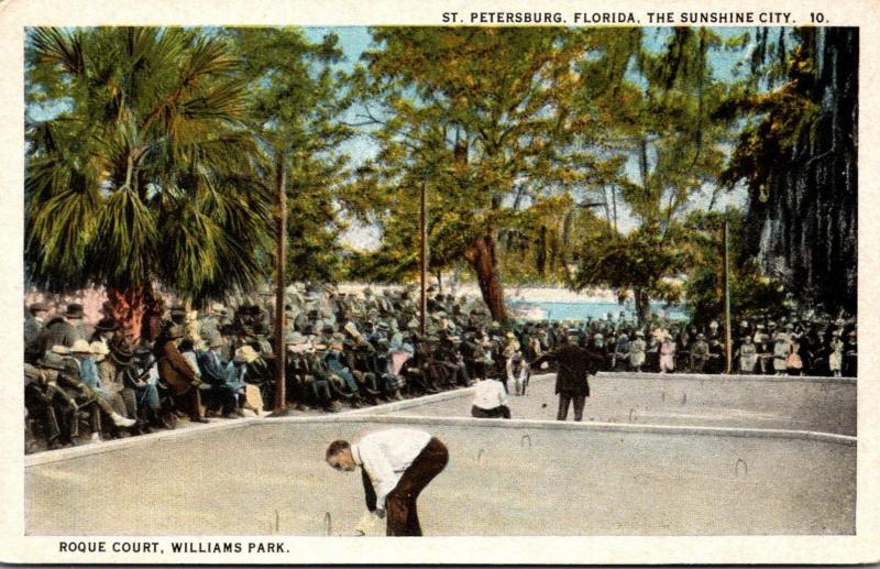 Florida St Petersburg Williams Park Roque Court 1924 Curteich