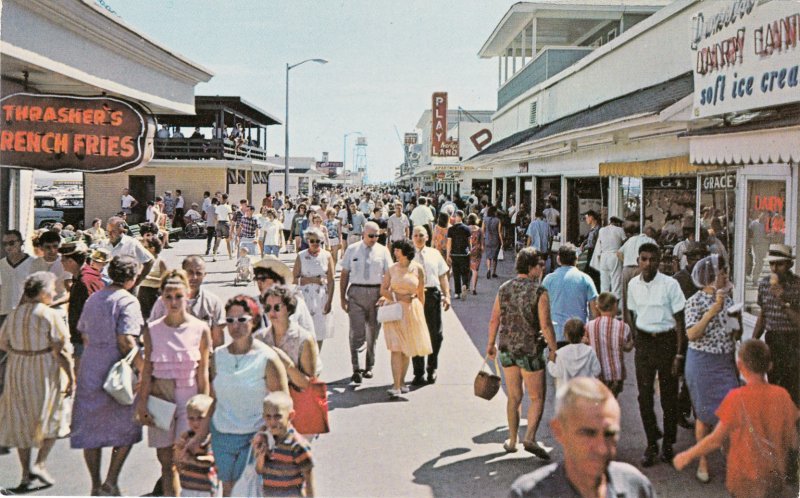 P1735 vintage pc ice cream etc signs people greetings from ocean city maryland