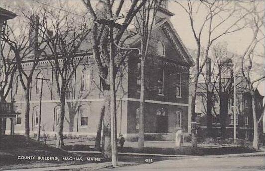 Maine Machas County Building Albertype