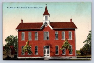 JH1/ Ottawa Ohio Postcard c1910 Putnam County St Peter Paul School 115