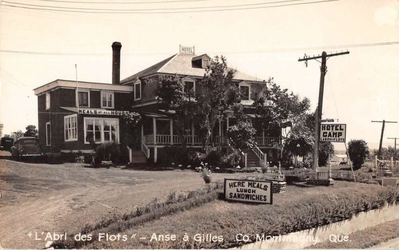 Anse a Gilles Quebec Canada L'Abri des Flots Hotel Camp Real Photo PC AA55974