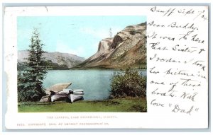 1904 The Landing Lake Minnewanka Alberta Canada Antique Posted Postcard