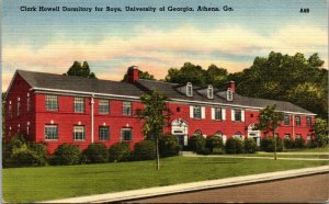 Vtg Clark Howell Dormitory for Boys University of Georgia Athens GA Postcard