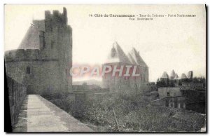 Old Postcard Cite De Carcassonne Tower Tr?seau Narbonne Gate Inside view