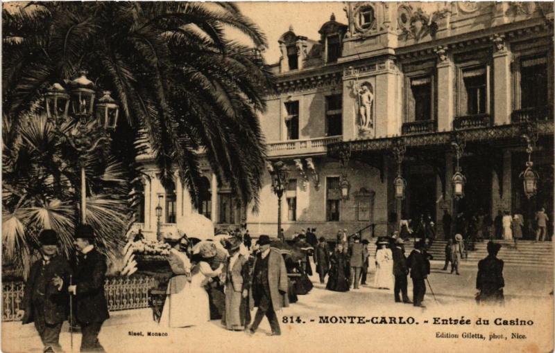 CPA AK MONACO - MONTE-CARLO - Entrée du Casino (477161)