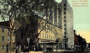 Fidelity Building, trolley - Portland, Maine ME  