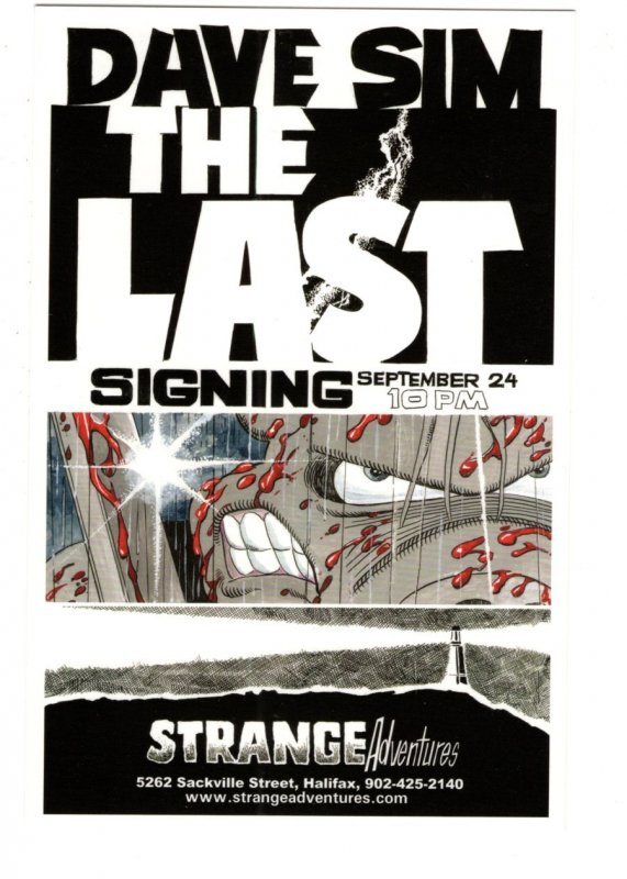 Dave Sim, The Last Signing, Srrange Adverntures Author, Halifax, Nova Scotia