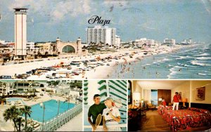 Florida Daytona Beach The Plaza Hotel Multi View 1976