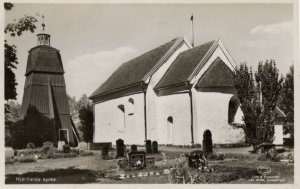 Hjartlanda Kyrka Church Savsjo Sweden Real Photo Postcard