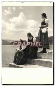 Postcard Old Folk Costumes Women Germany