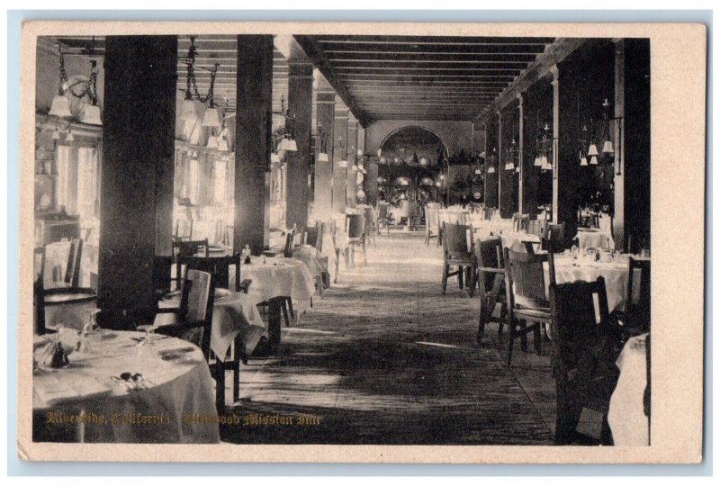 1909 Glenwood Mission Inn Dining Restaurant Riverside California CA Postcard