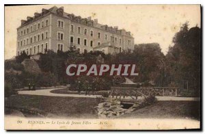 Postcard Old Rennes Lycee for Girls