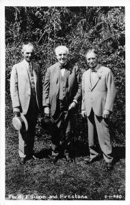 J53/ Interesting RPPC Postcard c1910 Cline Ford Edison Firestone Florida 23