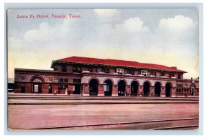 C. 1910 Santa Fe Depot Temple Texas Postcard F132E