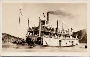 SS 'Whitehorse' Ship Yukon YT Boat Real Photo Postcard G12