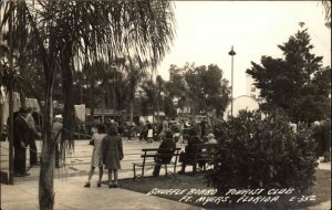 Fort Myers Florida FL Shuffle Board Tourist Club Real Photo Vintage Postcard