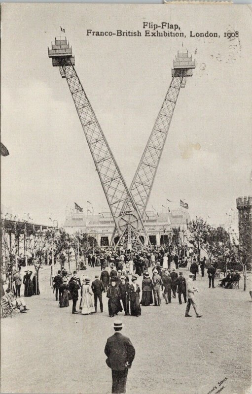 Flip-Flap Franco-British Exhibition 1908 Valentine & Sons Postcard G58