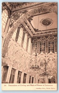DAMASCUS Decoration Ceiling & Walls of room SYRIA Postcard