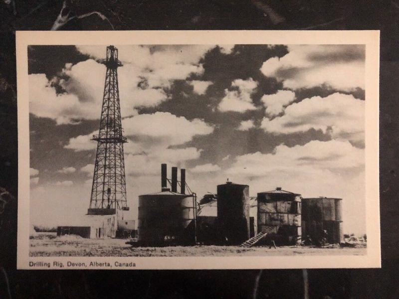 Mint Devon Alberta Canada RPPC Postcard Drilling Ring